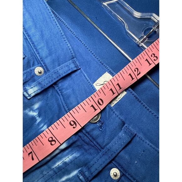 J crew 10 inch vintage straight tie dye bleached raw hem jeans womens 27 boho - Picture 11 of 12